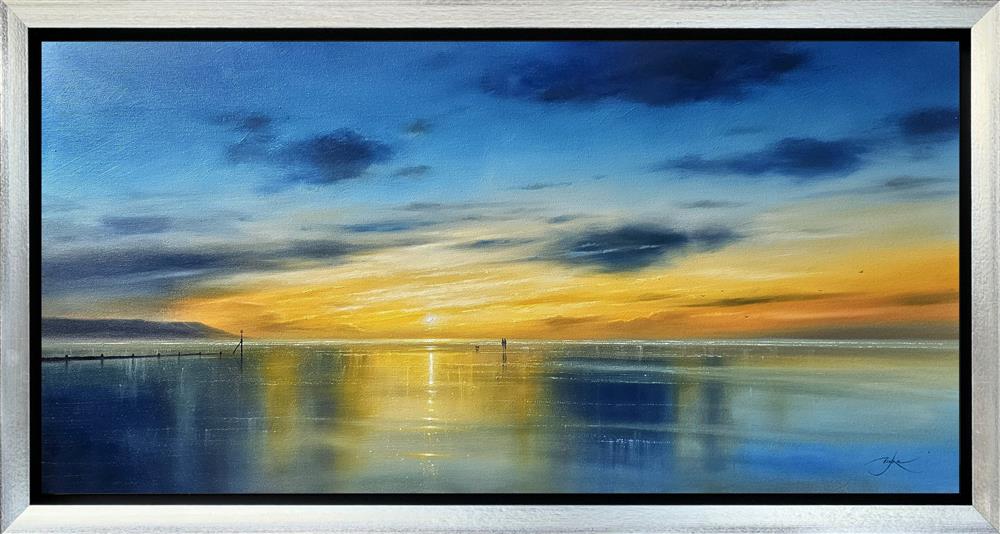 low sun to the west framed original by artist ben payne