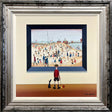 lowryish on the beach framed print by artist Chris Chapman