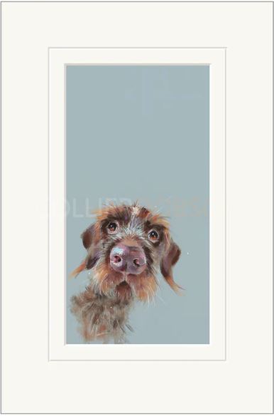 mischieveous mounted print by artist nicky litchfield