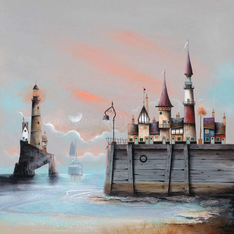 moon drifting print by artist gary walton