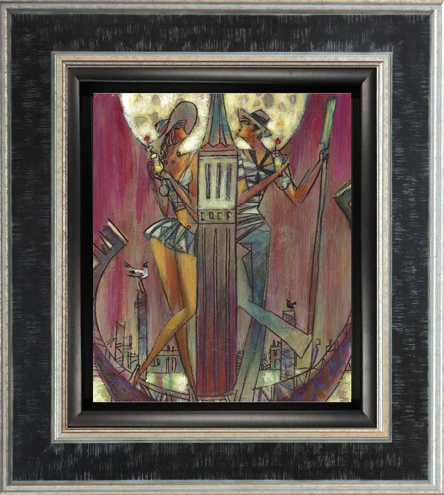 moonlight kiss framed print by artist andrei protsouk