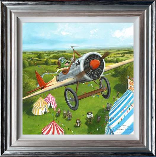 mr toads fantastic air display framed print by artist dale bowen