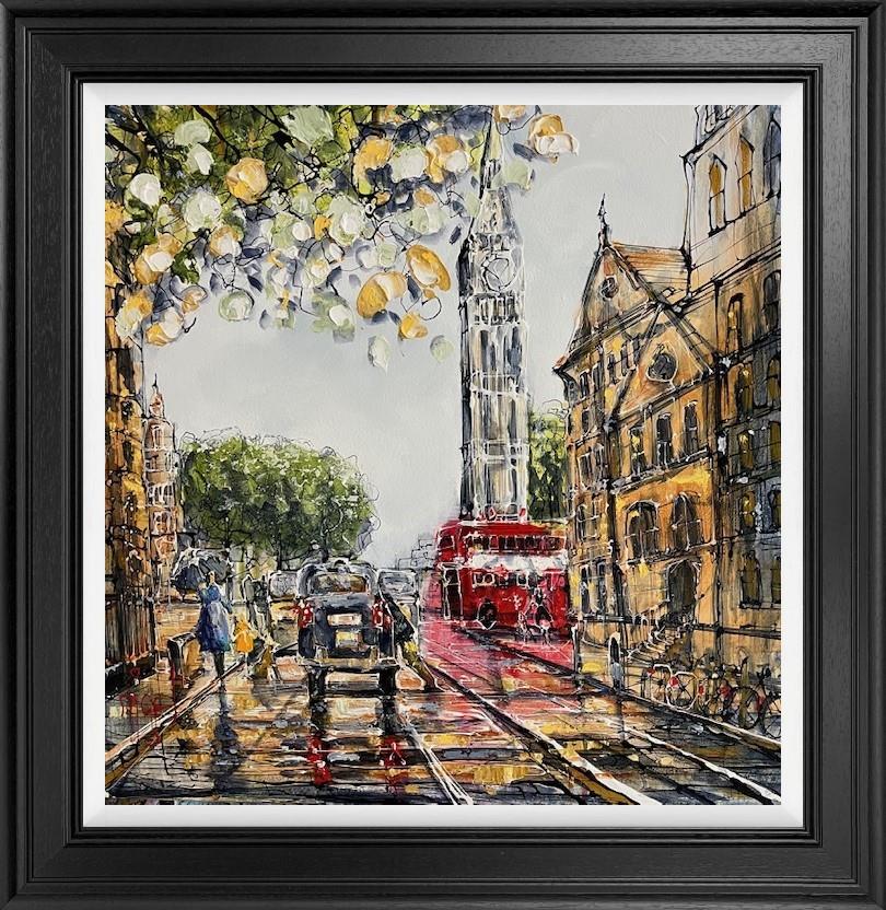 the bus home framed original by artist nigel cooke