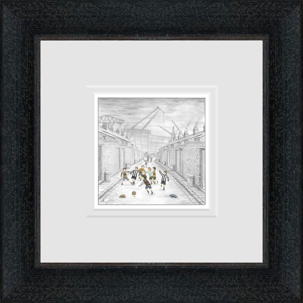 next goal wins it sketch framed print by artist leigh lambert