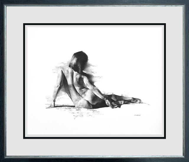 nude study i framed print by artist shaun othen