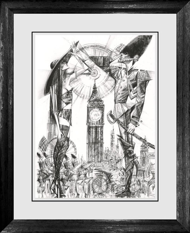 on guard sketch framed print by artist ndrei protsouk