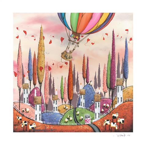 over the rainbow framed print by artist dale bowen