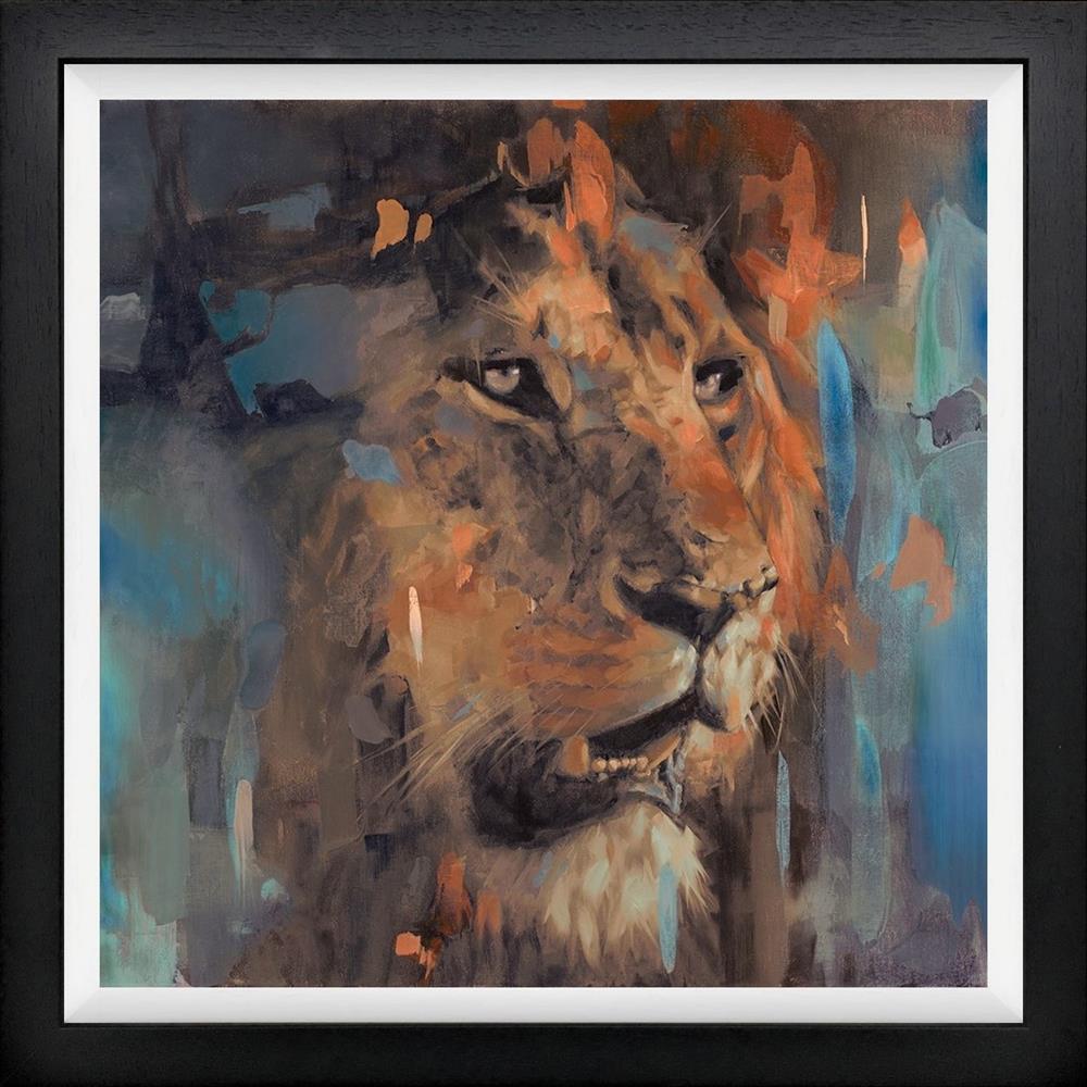 panthera leo framed print by artist frank pretorius