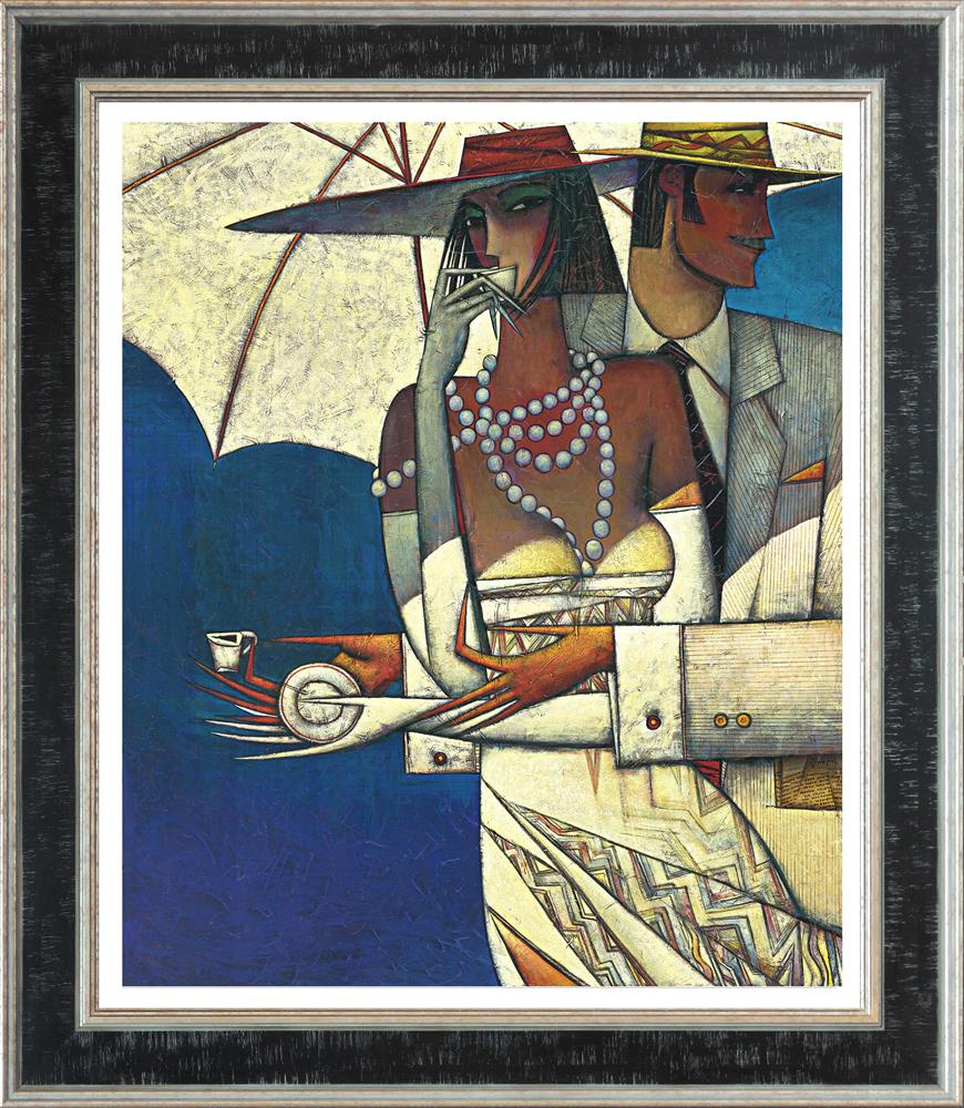 paradise lattle large framed print by artist andrei protsouk