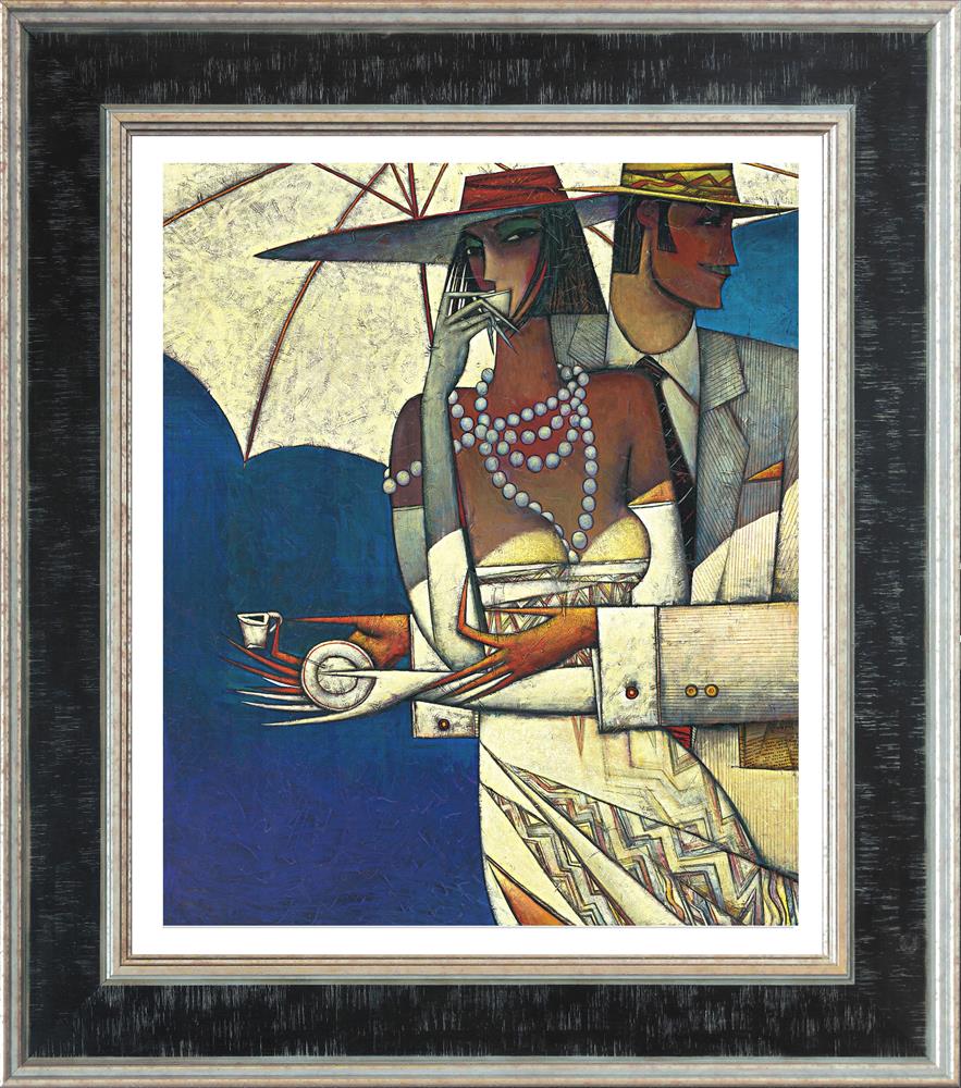 paradise latte small framed print ny artist andrei protsouk