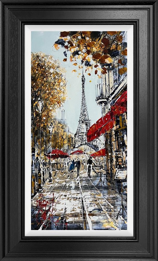 paris walks framed original by artist nigel cooke