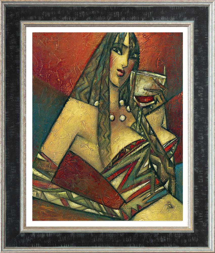 pinot noir large framed print by artist andrei protsouk