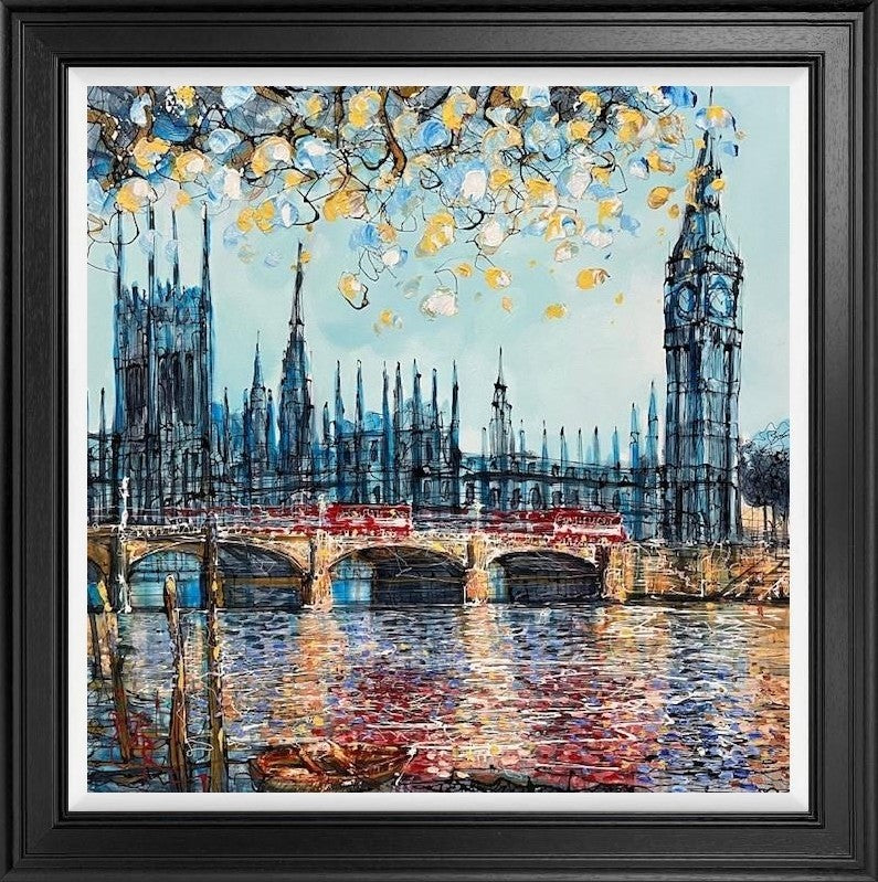 power reflections framed original by artist nigel cooke