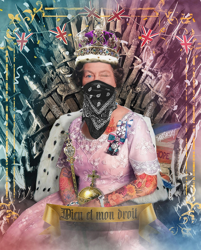 queen of thrones print by artist jj adams