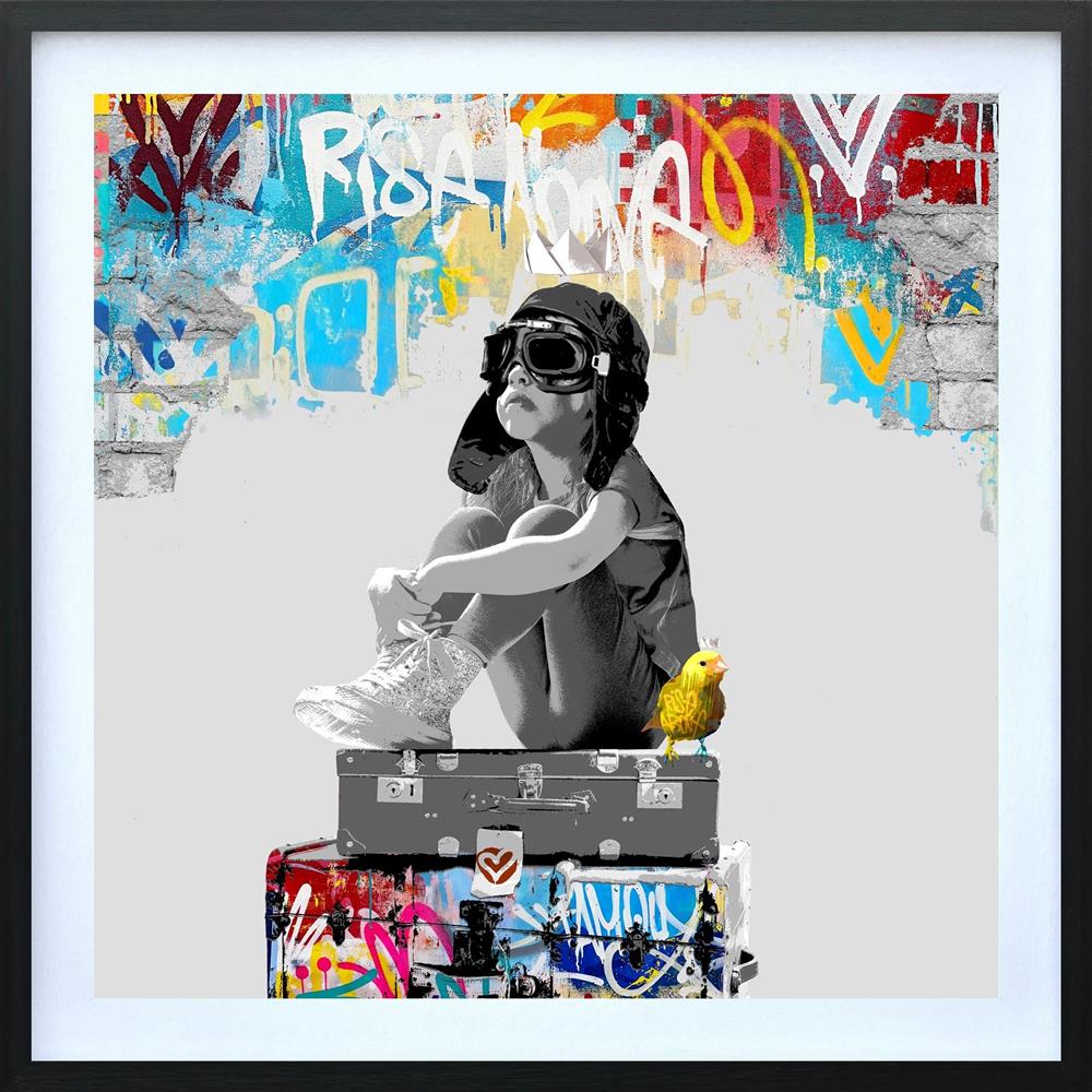 rise above framed print by artist bollee patino