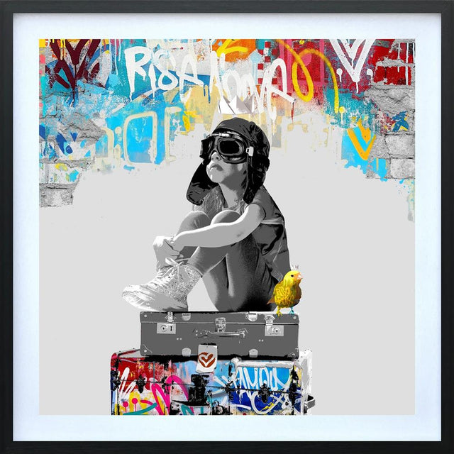 rise above framed print by artist bollee patino