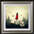 roll the dice framed print by artist michelle mackie