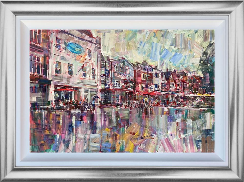 salisbury market square framed print by artist colin brown