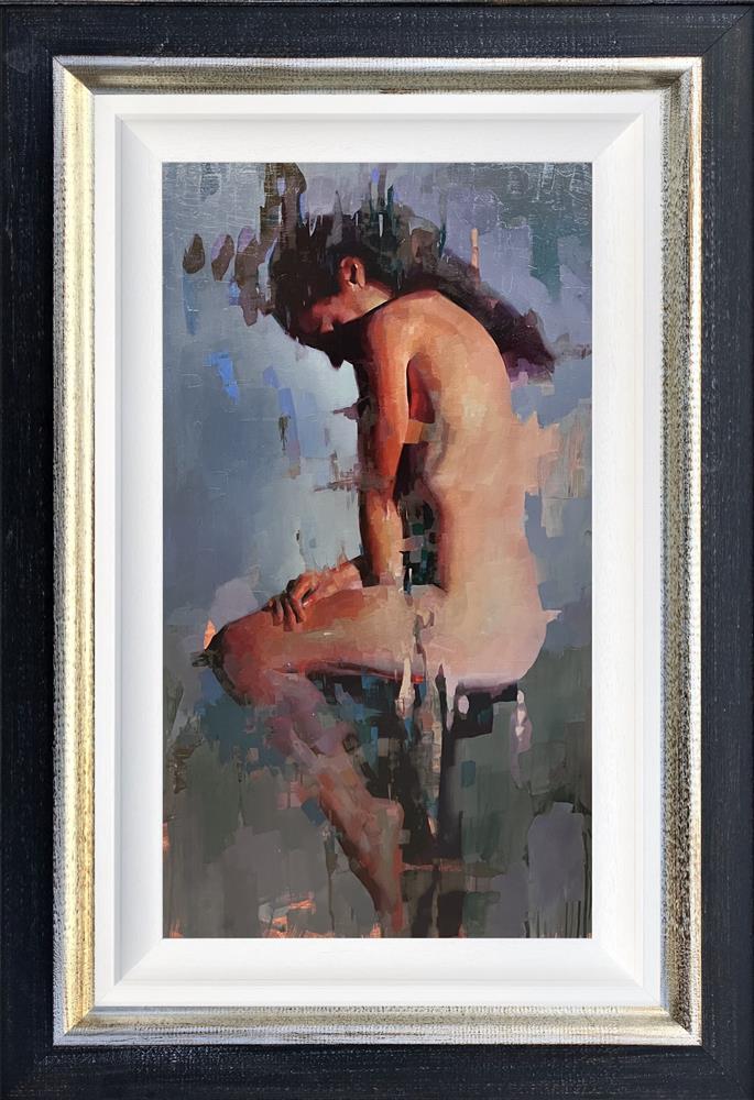seated nude ii framed print by artist shaun othen
