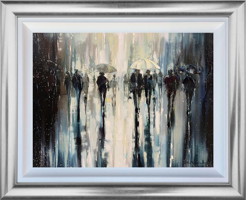 shadows in motion framed print by artist ewa czarniecka