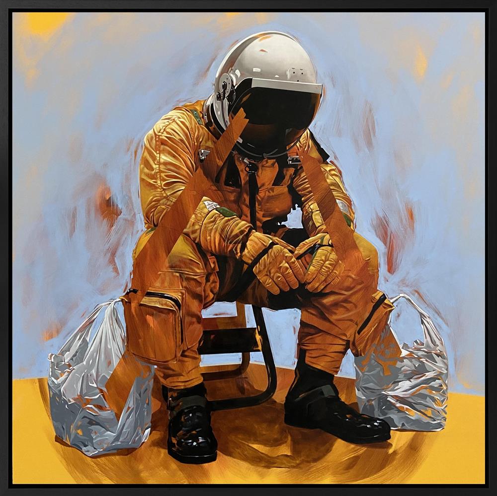 shopping framed box canvas print by artist jimmy law