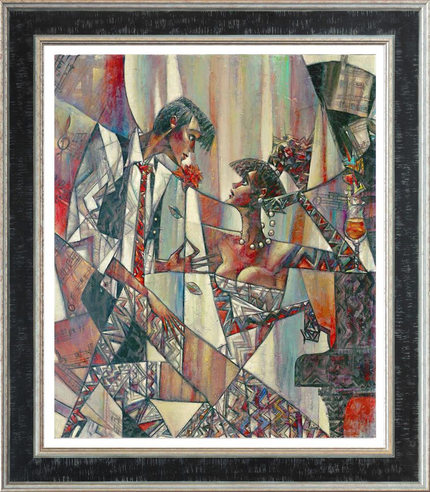 silent note large framed print by artist andrei protsouk