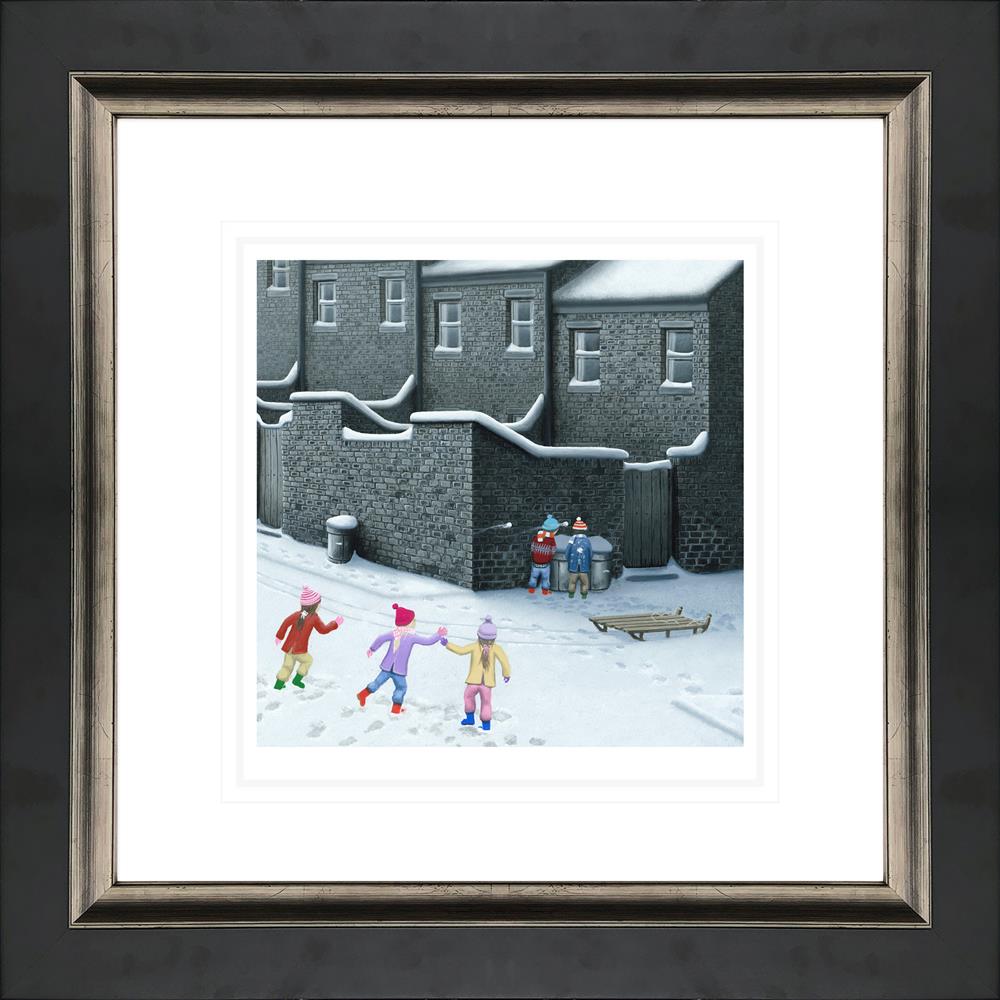 sitting ducks framed paper print by artist leigh lambert