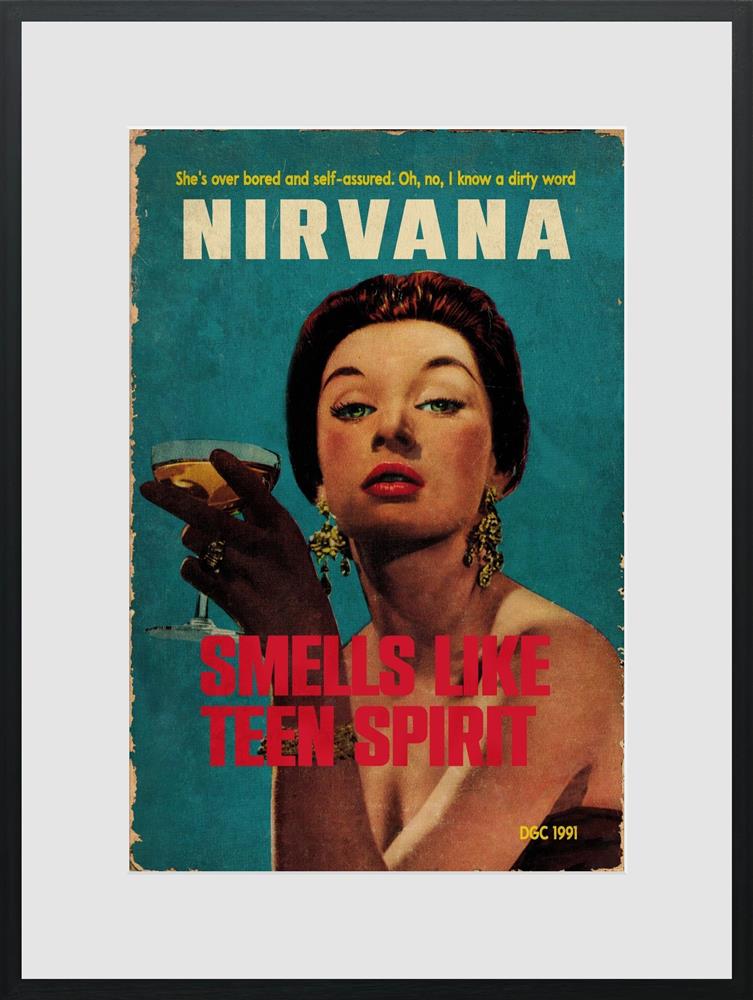 smells like teen spirit framed print by artist linda charles