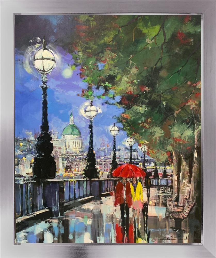 southbank glow framed print by artist ewa czarniecka