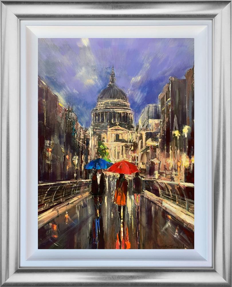 st pauls city stroll framed print by artist ewa czarniecka