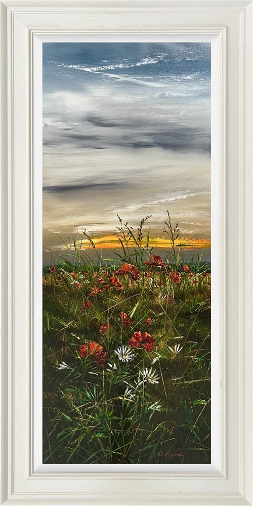 sunlit serenity framed print by artist kimberley harris