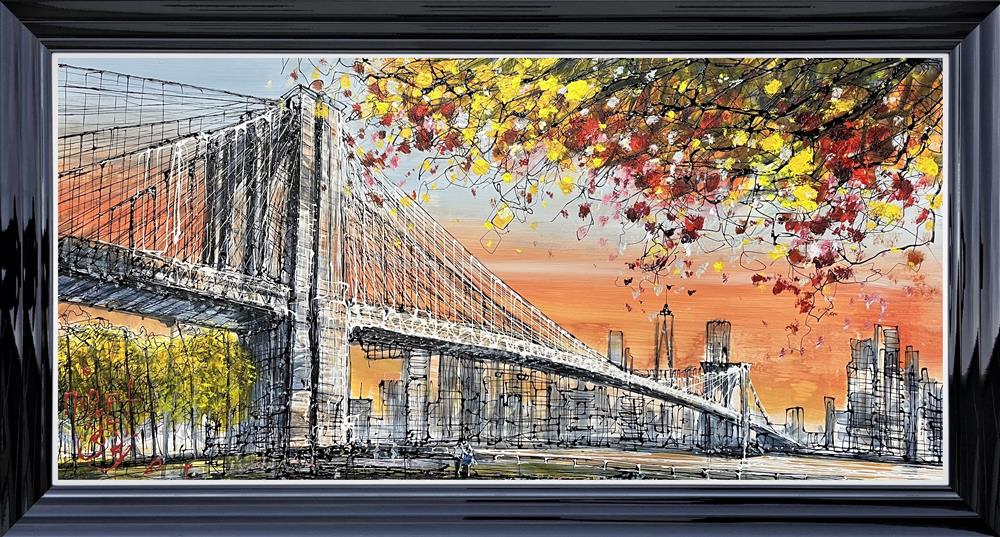 sunrise over the manhattan framed print by artist nigel cooke