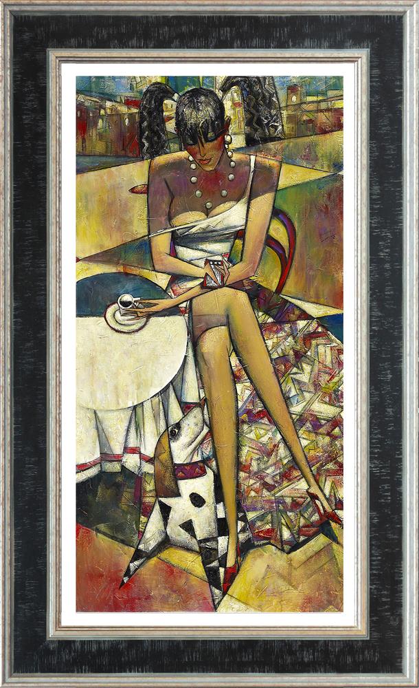 textspresso large framed print by artist andrei protsouk