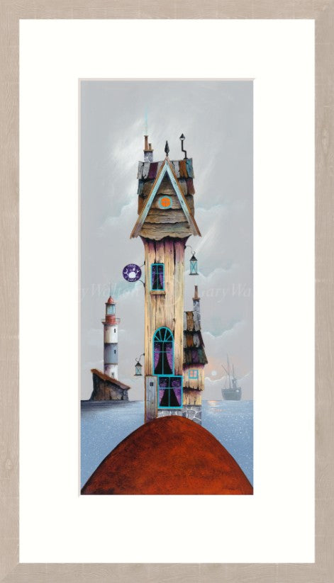 the crab shack framed print by artist gary walton