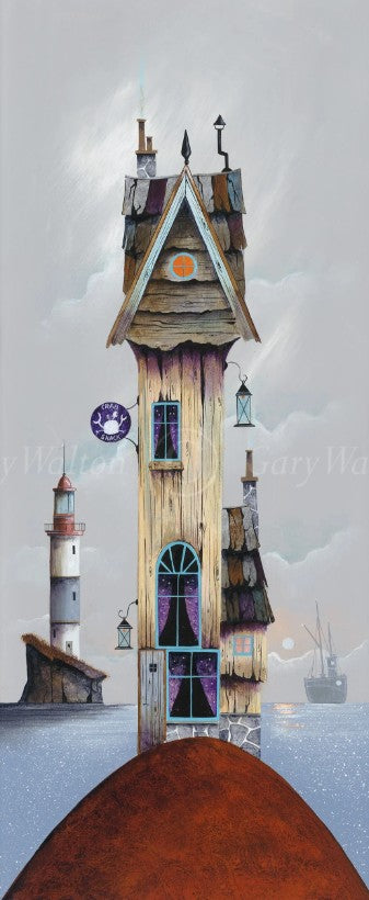 the crab shack print by artist gary walton