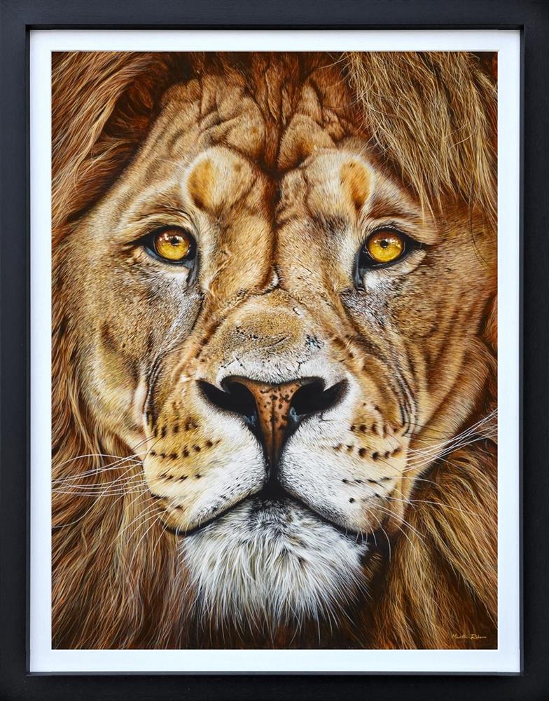 the king deluxe framed print by artist martin robson
