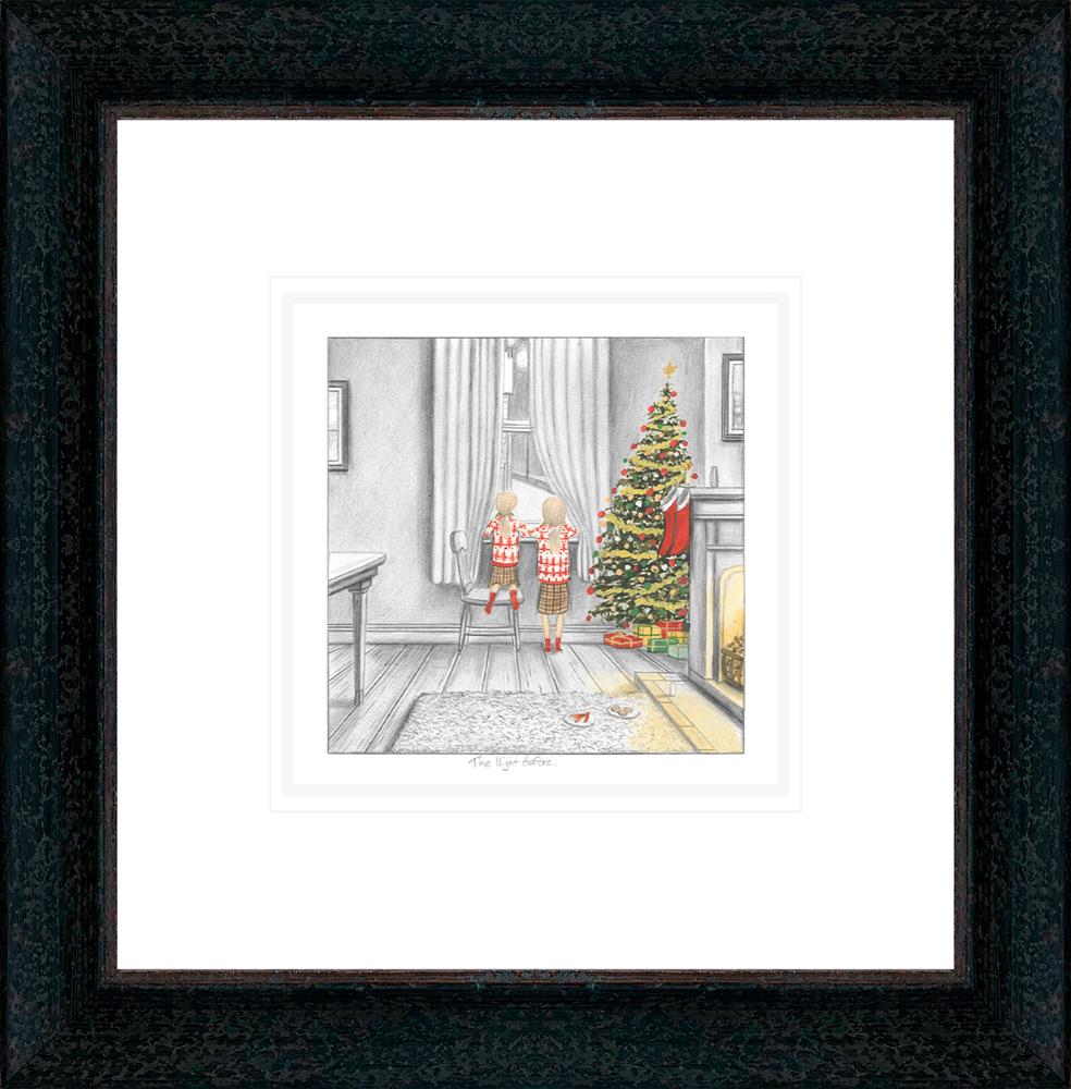 the night before sketch framed print by artist ligh lambert