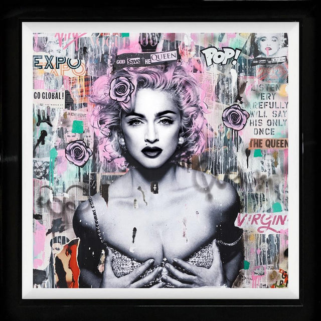 the queen of pop framed print by artist add subtract