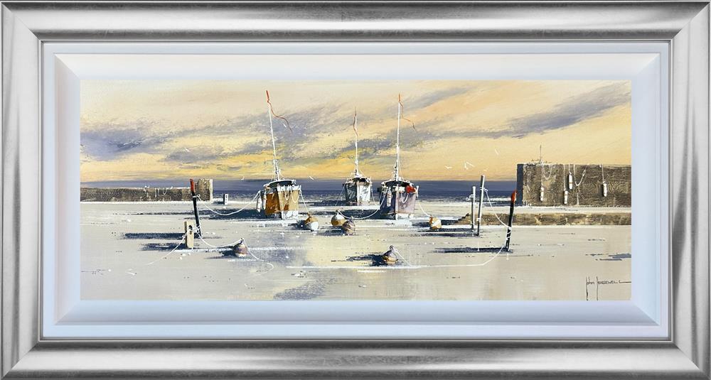 the waiting tide framed original by artist John Horsewell