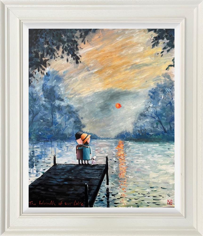 the warmth of our love original framed by artist michael abrams