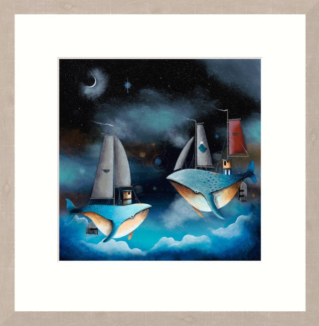 the whales tale framed print by artist gary walton