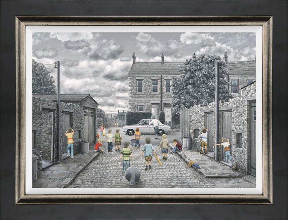 there may be trouble ahead canvas print framed by artist leigh lambert