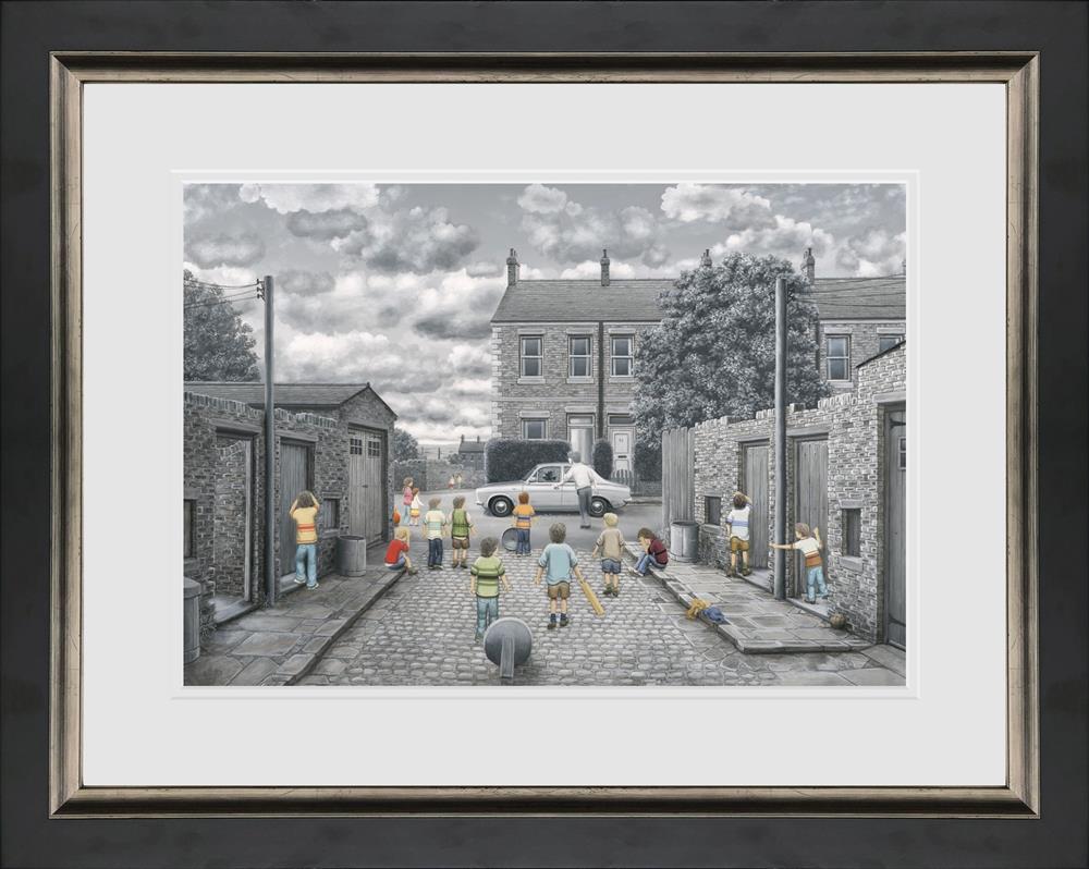 There may be trouble ahead paper print framed by artist leight lambert