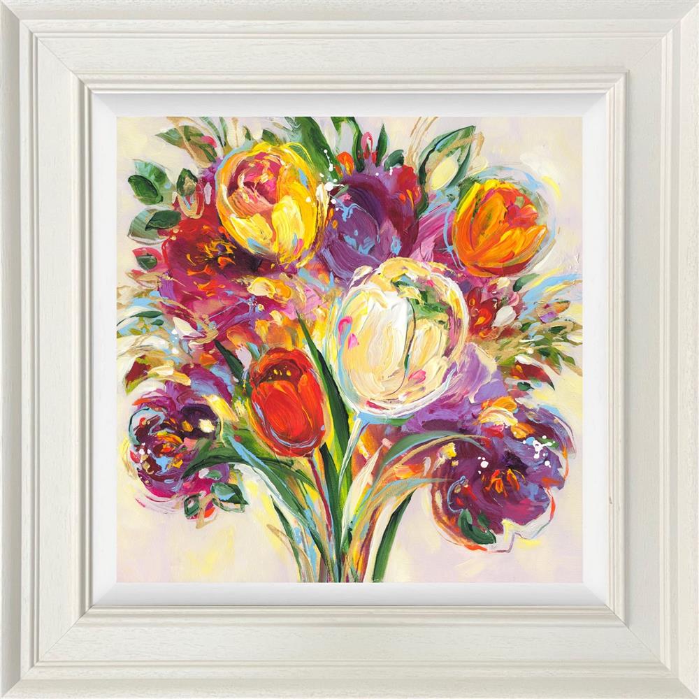 thinking of you framed print by artist anna cher