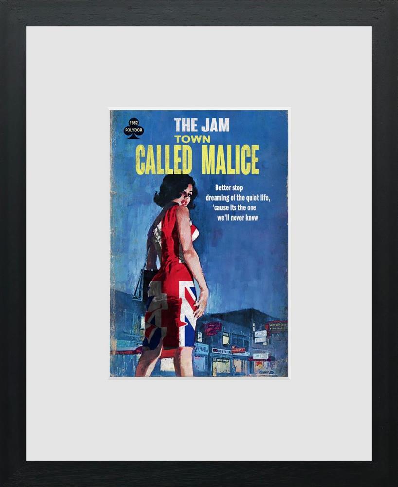 town called malice miniature framed print by artist linda charles