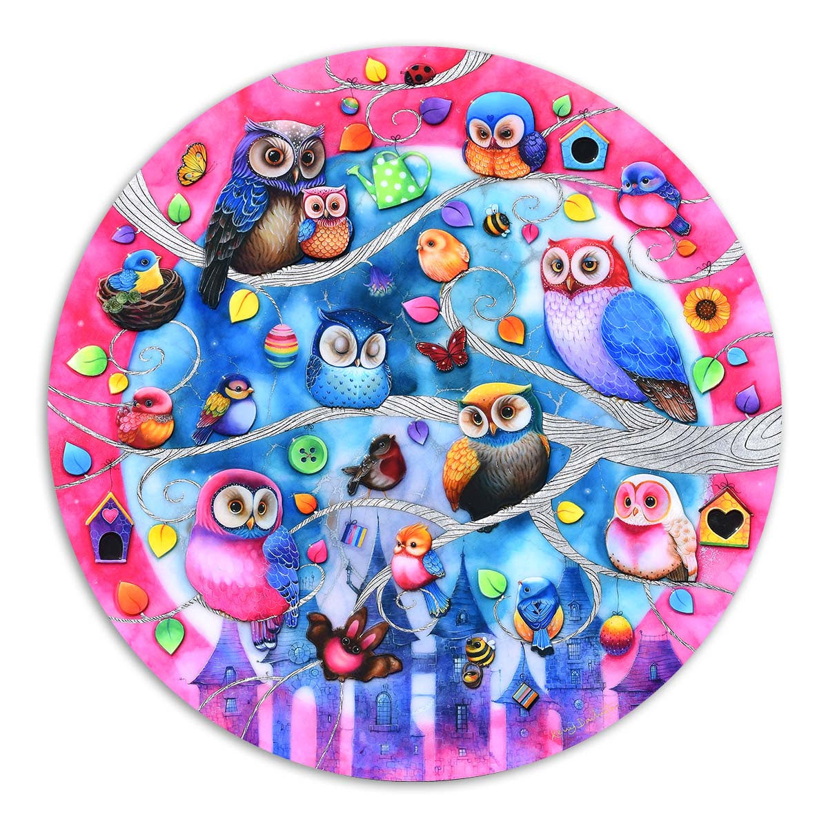 twits twoos and tweets wall sculpture by artist kerry darlington