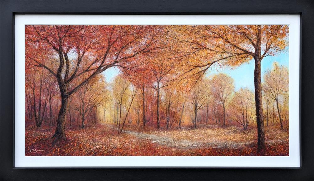 under the spreading oak framed original by artist chris bourne