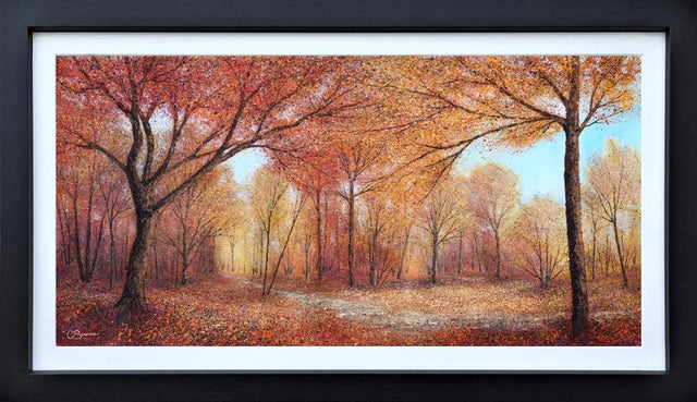 under the spreading oak framed original by artist chris bourne