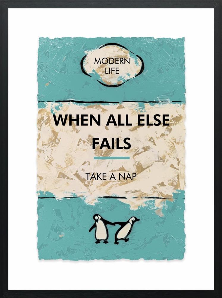 when all else fails framed print by artist hue folk