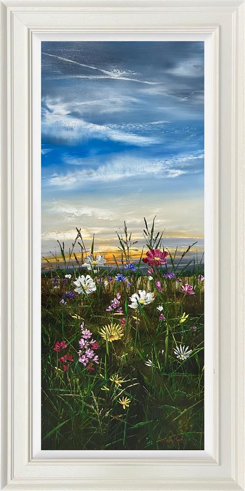 wildflower horizon framed print by artist kimberley harris